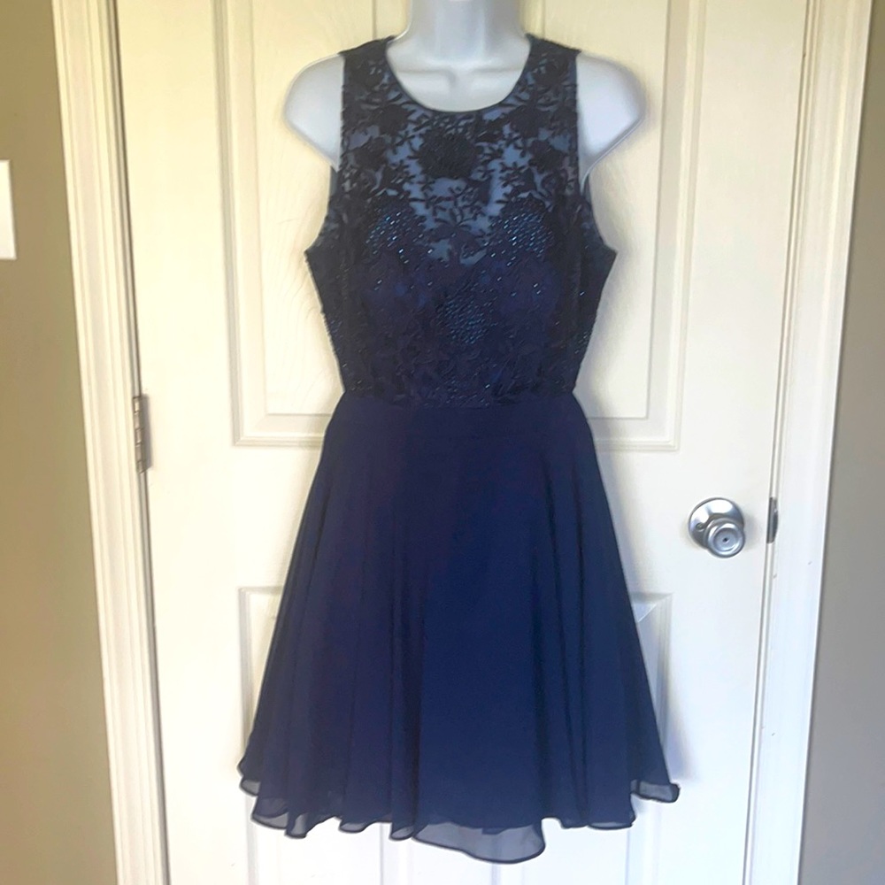 PromGirl Embroidered-Bodice Homecoming Dress